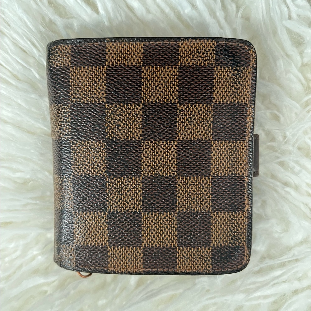 ❌SOLD❌ Louis Vuitton Damier Ebene Compact Snap Wallet & Zipper Coin Pouch - Picture 3 of 12